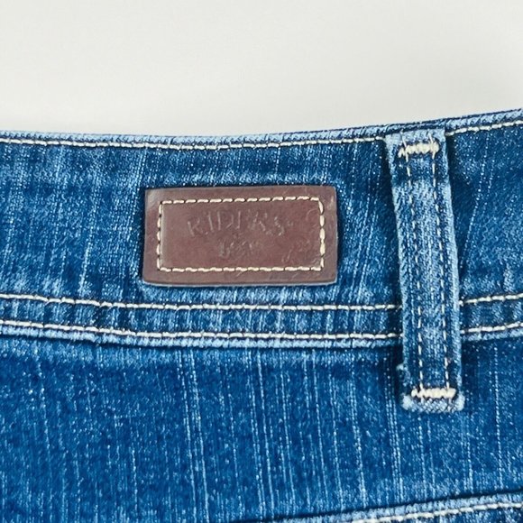 Riders by Lee Relaxed Tapered Womens Jeans Plus Size 18W M Stretch Dark Wash - Picture 6 of 10